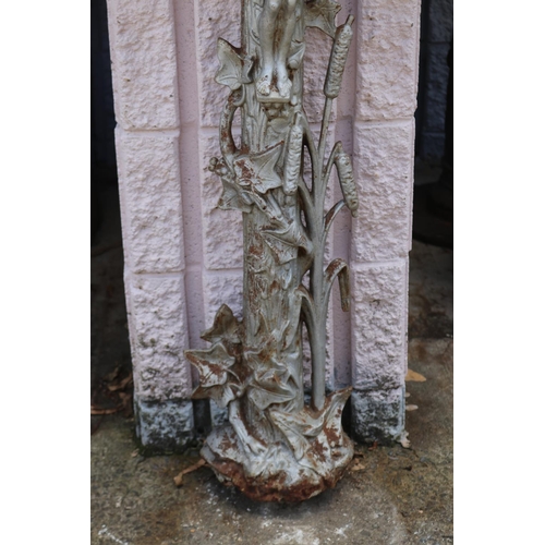 1369 - Antique French cast iron cross, Jesus, approx 120cm H x 63cm W