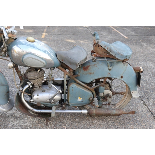 1035 - Vintage French Peugeot motorcycle 56 TL4 1956 125cc single cylinder, two stroke, unknown working ord... 