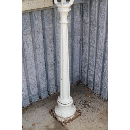 1373 - Vintage outdoor pedestal lantern, approx 138cm H x 23cm sq
