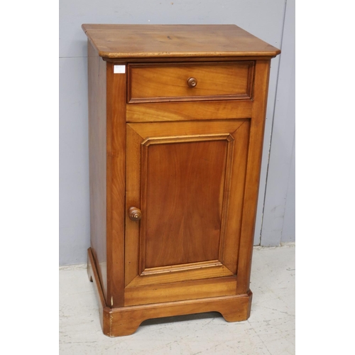 1391 - Antique French Louis Philippe fruitwood nightstand, approx 70cm H x 40cm W x 32cm D