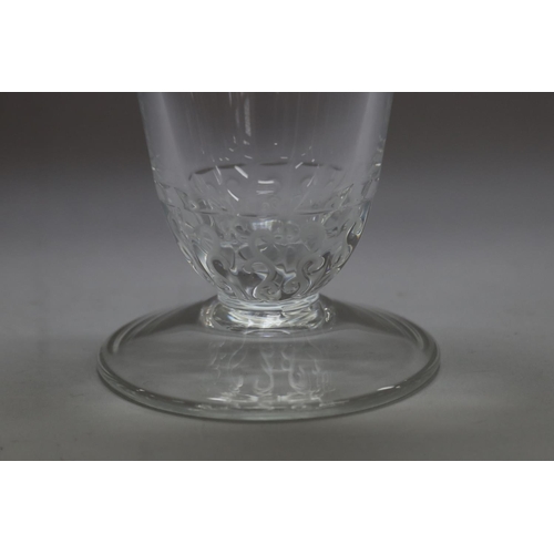 1371 - Lalique France crystal pedestal decanter, marked to base, approx 31cm H x 11cm dia