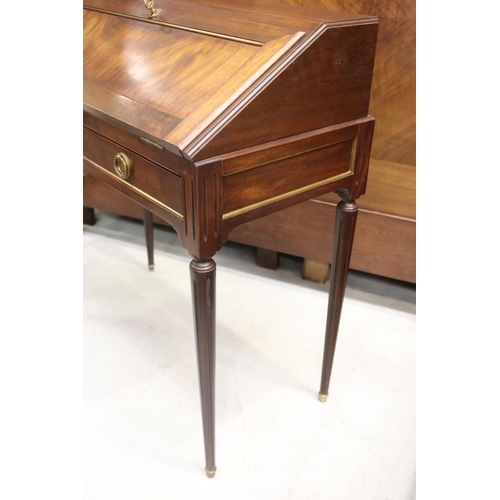 1392 - Vintage French Louis XVI style fall front ladies bureau desk, approx 85cm H x 79cm W x 40cm D (close... 