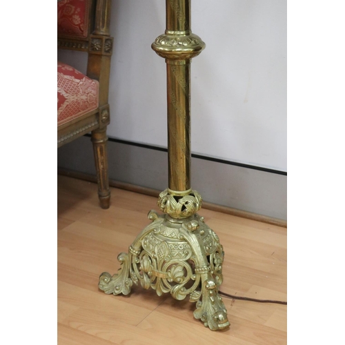 1075 - French multi light floor standard lamp, unknown working condition, approx 151cm H x 68cm L x 66cm W