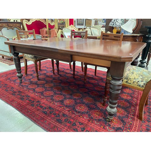 463 - Dining table along with a set of six dining chairs, winder in office (D3270-1-2), table approx 74cm ... 