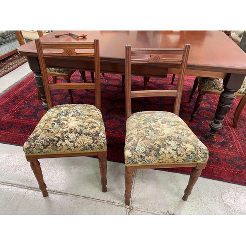 463 - Dining table along with a set of six dining chairs, winder in office (D3270-1-2), table approx 74cm ... 
