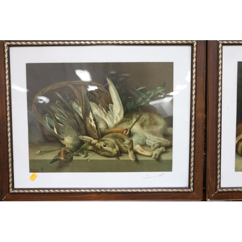 448 - Set of four decorative still life prints, each frame approx 55cm H x 66cm W (4)