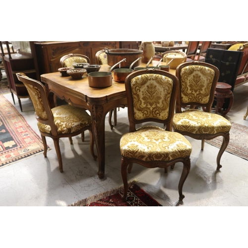 1125 - Set of six French Louis XV style chairs, with upholstered backs & seats, approx 92cm H x 49cm W x 53... 