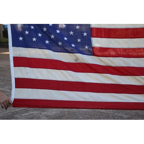 1131 - Vintage American flag. Purchased in Southampton, New York, approx 120cm H x 200cm L