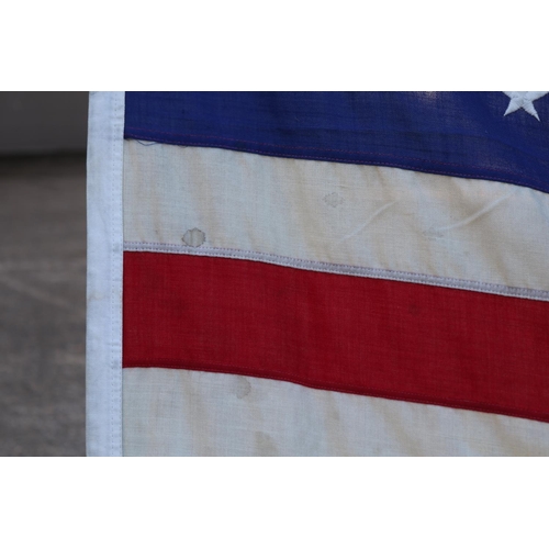 1131 - Vintage American flag. Purchased in Southampton, New York, approx 120cm H x 200cm L