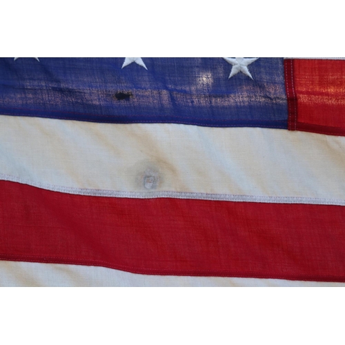 1131 - Vintage American flag. Purchased in Southampton, New York, approx 120cm H x 200cm L