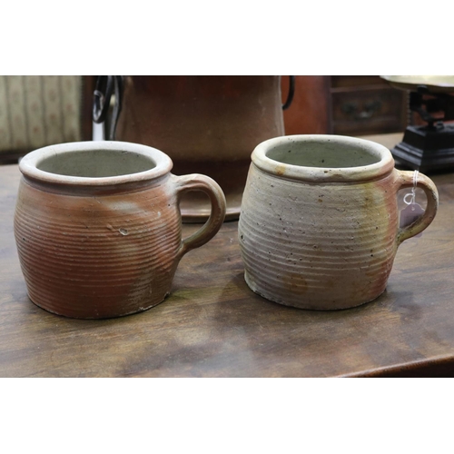 1188 - Two French pottery confit pots, each approx 16cm H x 18cm Dia (excluding handles) (2)