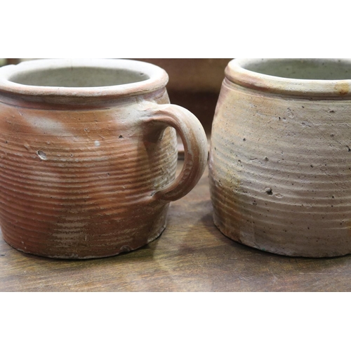 1188 - Two French pottery confit pots, each approx 16cm H x 18cm Dia (excluding handles) (2)