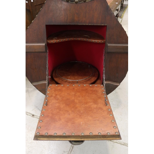 1178 - French bellows cocktail cabinet, fall front with fitted interior, approx 154cm H x 83cm W x 66cm D (... 