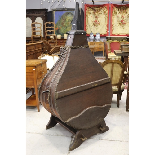 1178 - French bellows cocktail cabinet, fall front with fitted interior, approx 154cm H x 83cm W x 66cm D (... 