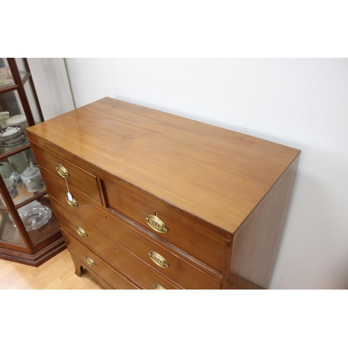 162 - George III mahogany chest of drawers, fully restored, approx 106cm H x 109cm W x 50cm D