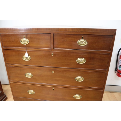 162 - George III mahogany chest of drawers, fully restored, approx 106cm H x 109cm W x 50cm D