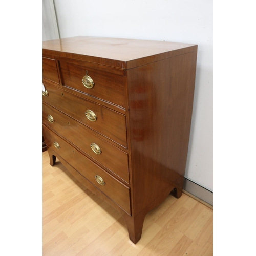 162 - George III mahogany chest of drawers, fully restored, approx 106cm H x 109cm W x 50cm D