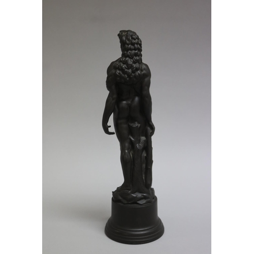 9 - Wedgwood black basalt figure of Hercules, approx 29cm H