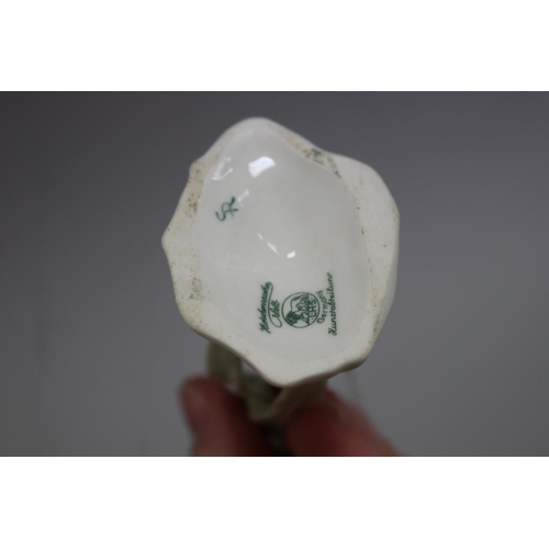 38 - Hutschenreuther porcelain Seahorse figure along with a Porart octagonal pill-trinket box, approx 13c... 