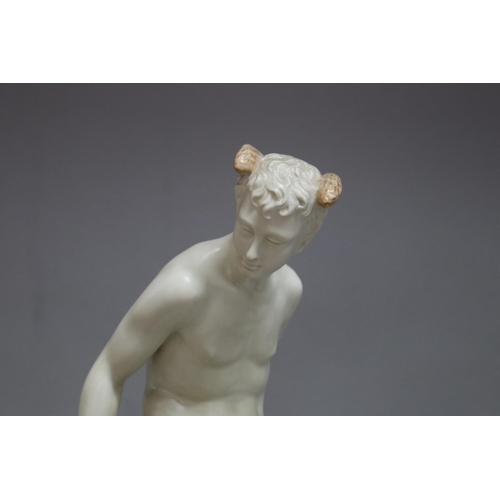 161 - Antique Royal Worcester figure of Mercury modelled by George Evans, shape no 1971, approx 44cm H