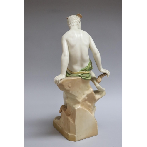 161 - Antique Royal Worcester figure of Mercury modelled by George Evans, shape no 1971, approx 44cm H