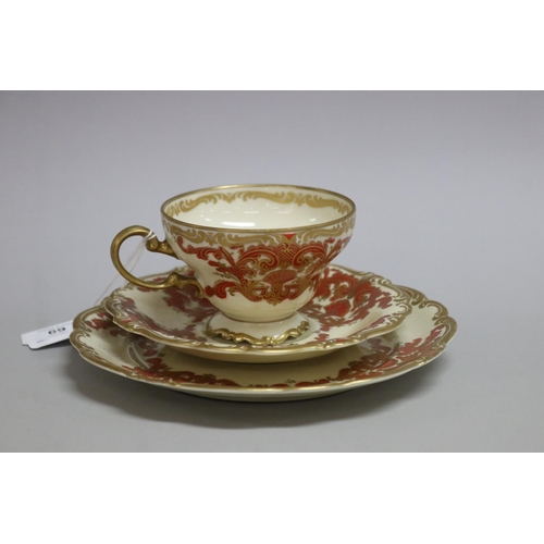 69 - Rosenthal Pompadour cup, saucer and plate