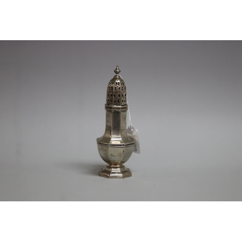 71 - Antique English hallmarked sterling silver castor of baluster form, London 1903-4, William Hutton an... 