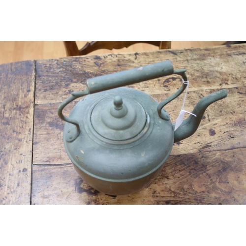 1004 - Antique Turkish copper kettle, approx 28cm H x 31cm L x 21cm W