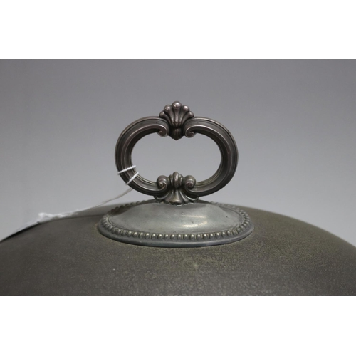 141 - James Dixon and Sons silver plate food dome, approx 30cm W