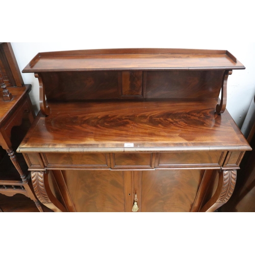 205 - Antique George IV mahogany chiffonier, with shelf back, approx 117cm Hx 102cm W x 44cm D