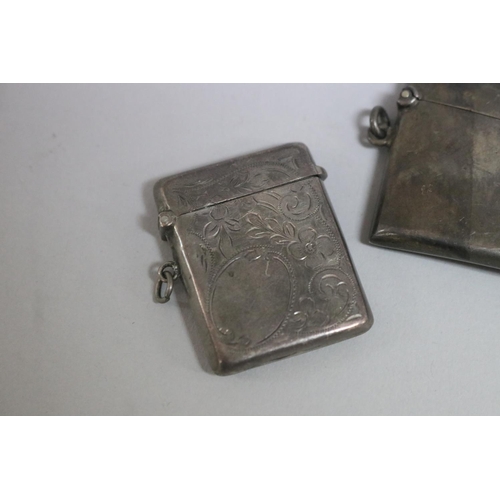257 - Victorian silver vesta case and a Victorian silver case, approx 57 grams & 4cm x 8cm & smaller (2)