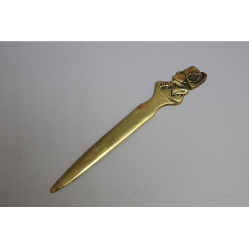 261 - Antique Napoleon bust letter opener, approx 19cm L