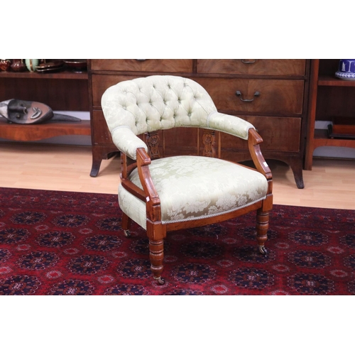 313 - Edwardian mahogany tub arm chair