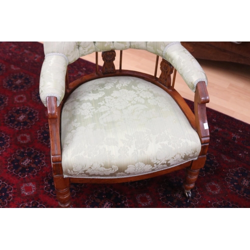 313 - Edwardian mahogany tub arm chair