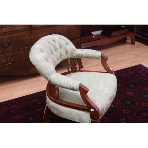 313 - Edwardian mahogany tub arm chair
