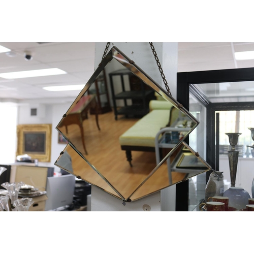 328 - Art Deco wall mirror, approx 43cm H x 48cm W