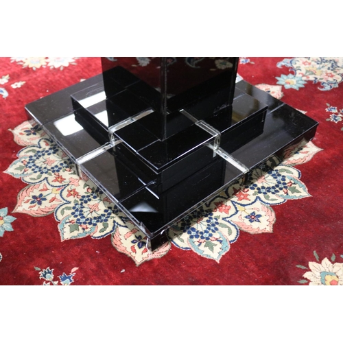 231 - Art Deco style glass and mirrored centre table, approx 71cm Hx 84cm Dia