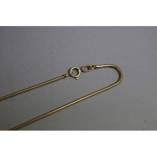 262 - Broken 9ct gold snake chain, broken approx 11 grams