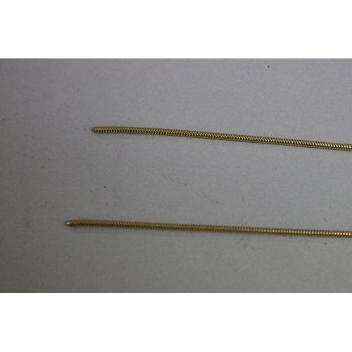 262 - Broken 9ct gold snake chain, broken approx 11 grams