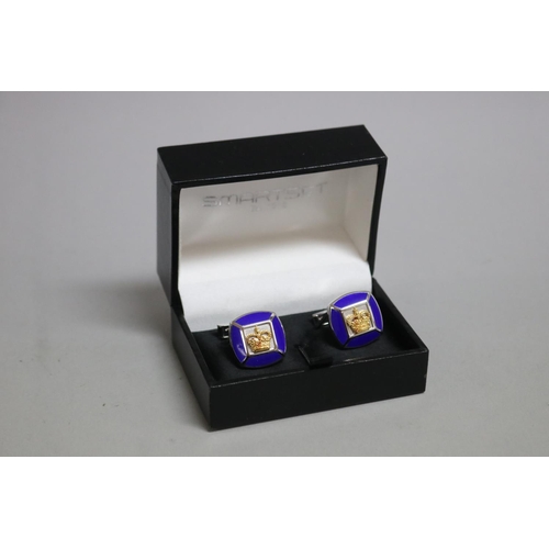 277 - Pair of silver Royal Insignia cufflinks (2)