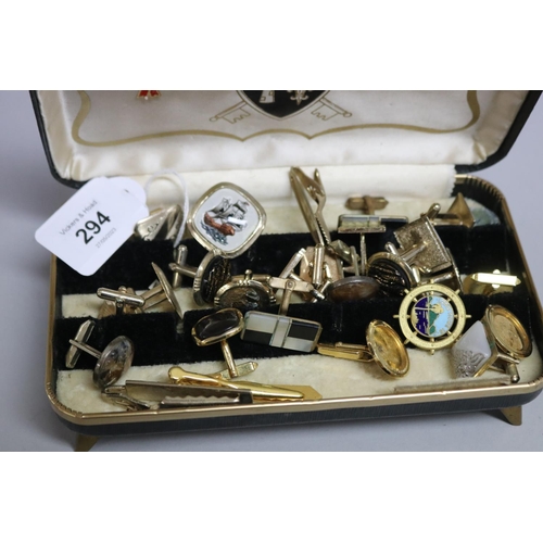 294 - Collection of cufflinks, in various conditions