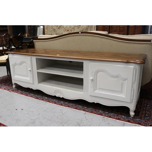5052 - French style entertainment unit, with painted frame & parquetry top, purchased through French Accent... 