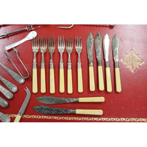 352 - Various Victorian bone handled cutlery & others