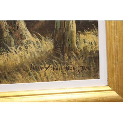 5125 - Henry Vallance, oil on board, signed lower right, approx 63cm x 72.5cm