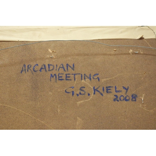 5128 - G. S. Kiely, Arcadian Meeting, 2008, mixed media, approx 59cm x 42cm