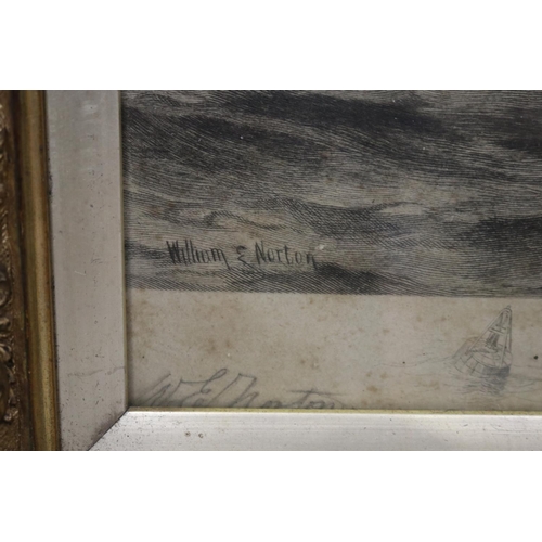 5130 - Antique ship engraving, William & Norton, approx 49cm x 34cm