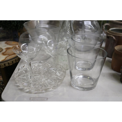 5157 - Assortment of glass, to include vases, etc approx 39cm H and shorter