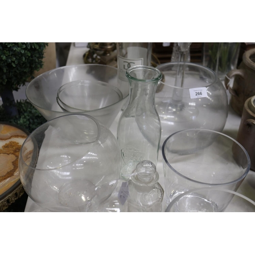 5157 - Assortment of glass, to include vases, etc approx 39cm H and shorter