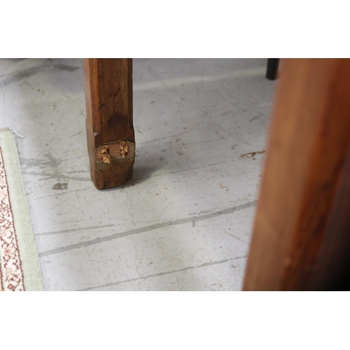 5168 - Antique French country fruitwood table, approx 71cm H x 132cm W x 65cm D