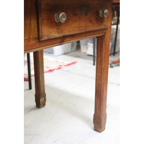 5168 - Antique French country fruitwood table, approx 71cm H x 132cm W x 65cm D